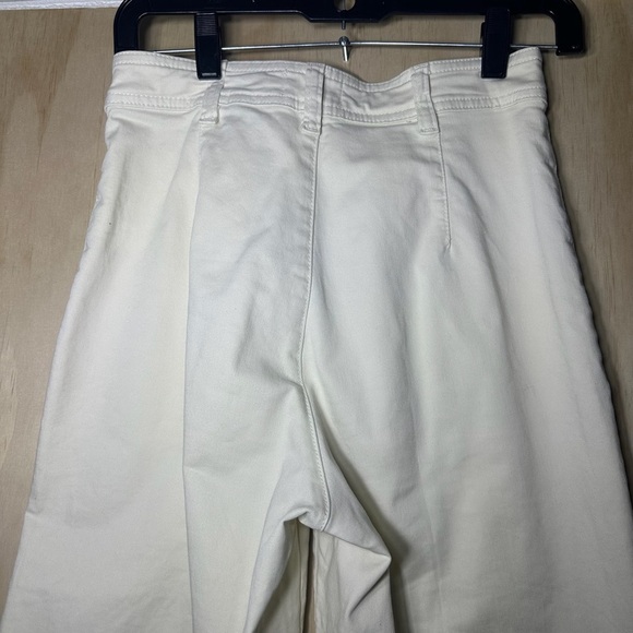 Marine Layer Full Length Raw Edge Bridget Flare Pant in Cream Size 4 - Picture 7 of 12